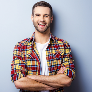 confident smile after visiting emergency dentist in Las Vegas